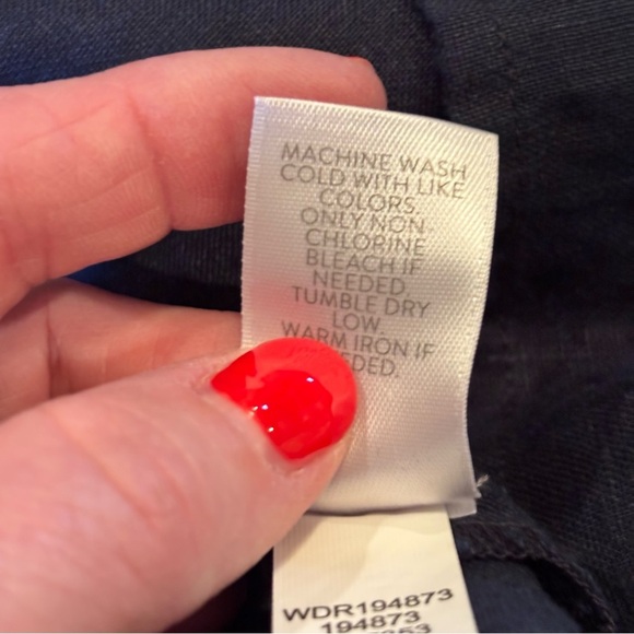 J Jill Love Linen Sleeveless Pintuck Dress in Navy, XL Tall, Beachy Summer Comfy - Picture 10 of 13